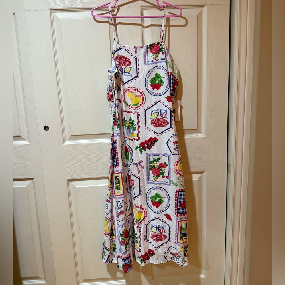 Colorful Patterned Midi Dress